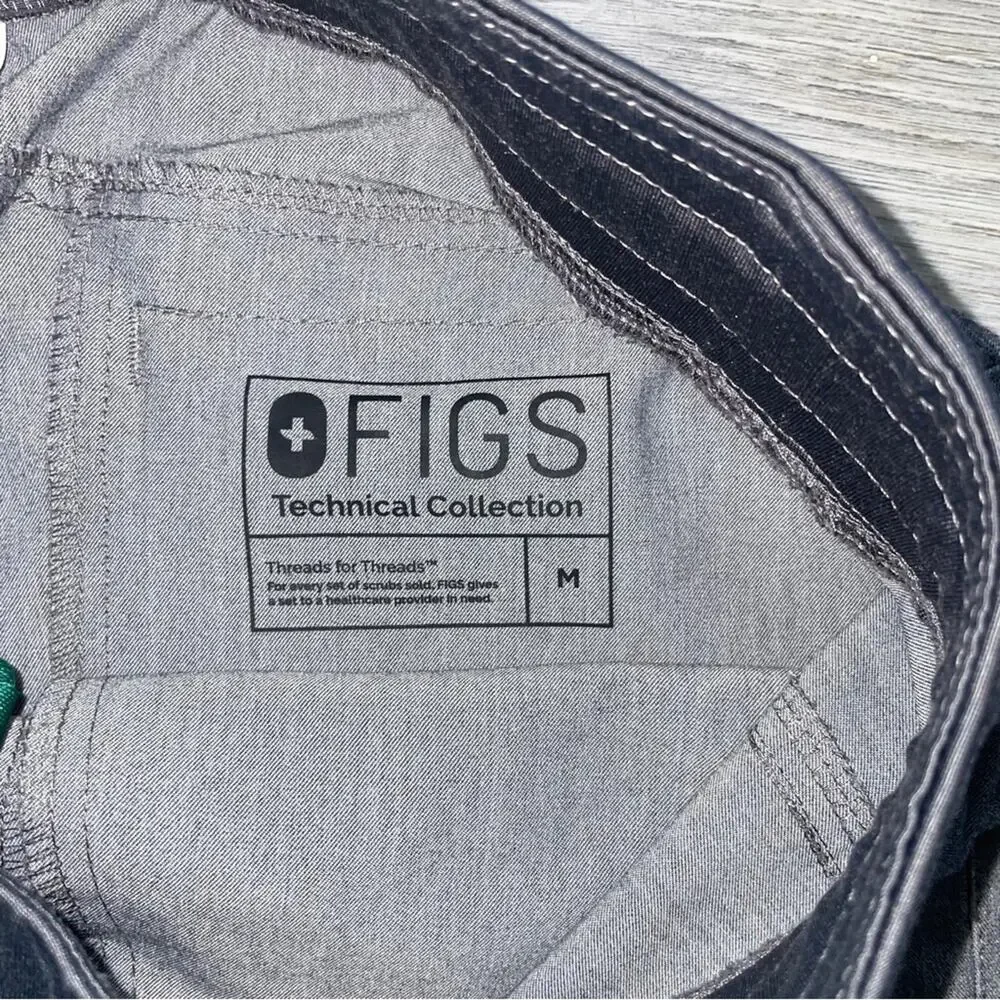 FIGS Axim Cargo Scrub Pant Men’s Medium Gray T2001 Technical Collection
